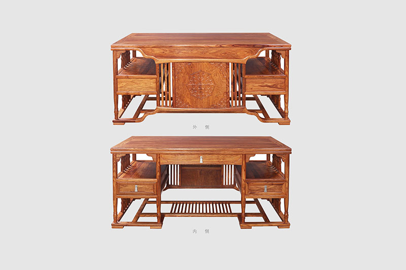 古冶中式家居装饰书房桌椅组合家具效果图